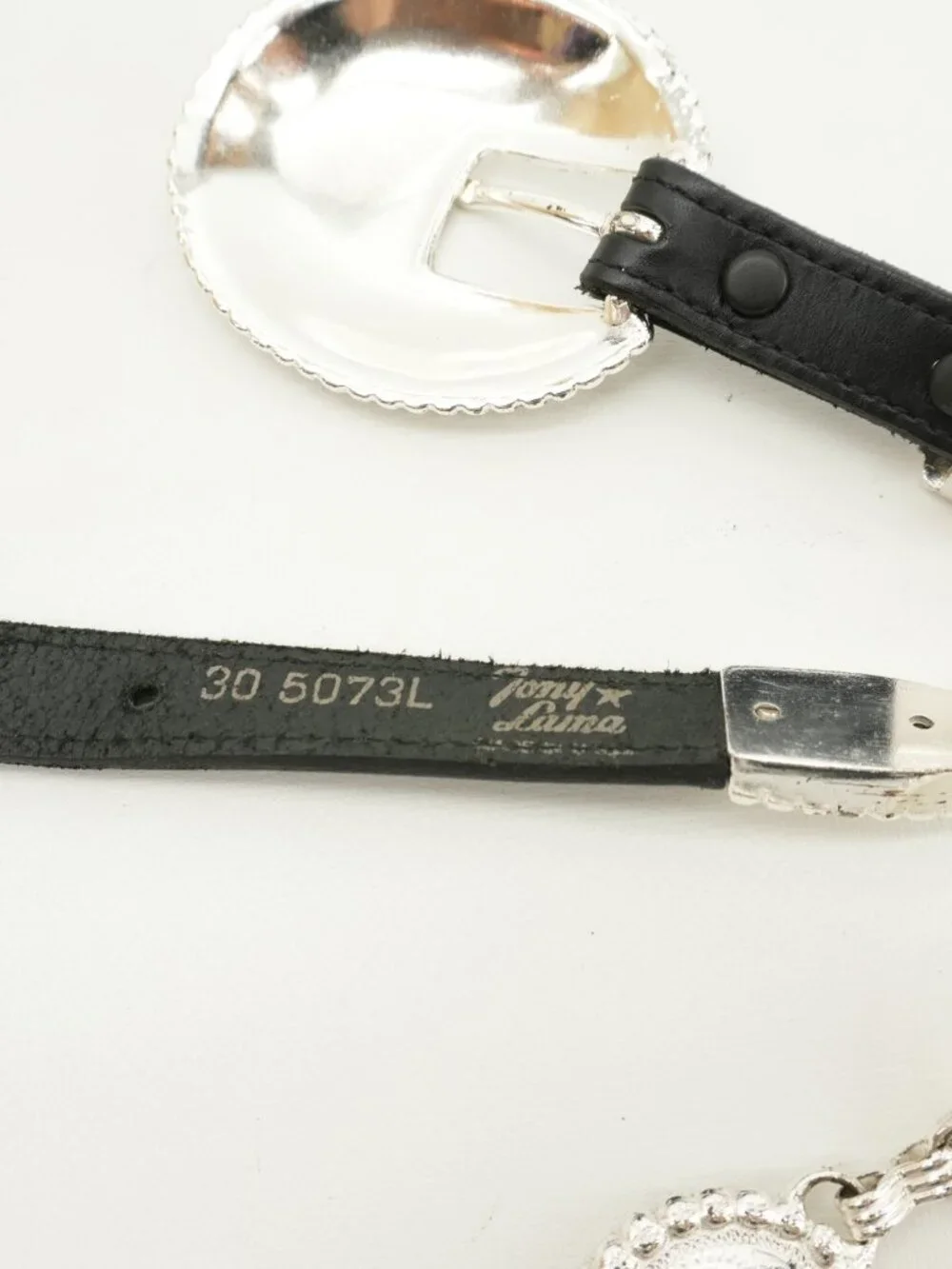 Concho Belt Vintage Tony Lama Leather Southwestern American Western Belt